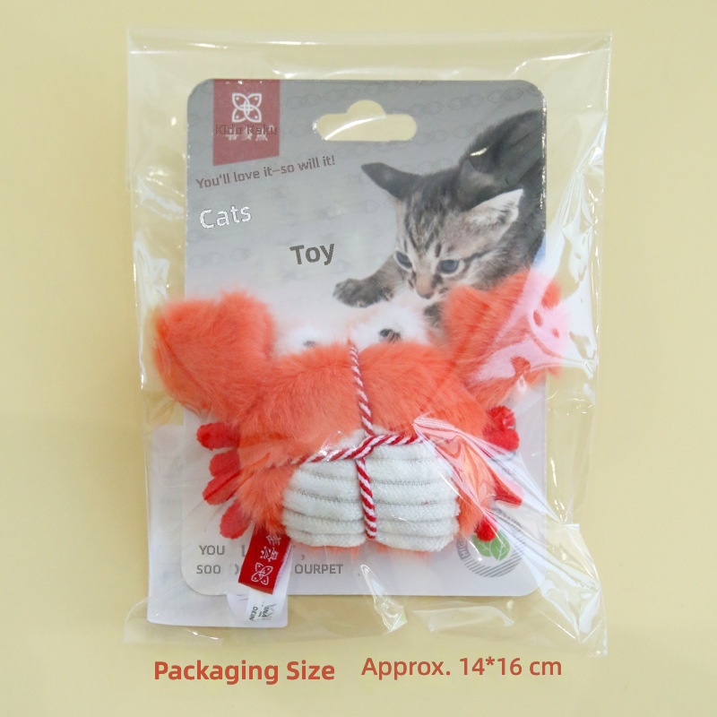 Crab, Lobster, Catnip Toy, Simulated Self-Pleasure, Boredom Relief, Teeth Cleaning, Teething, Bell, Kitten, Kitten Toy - Image 2