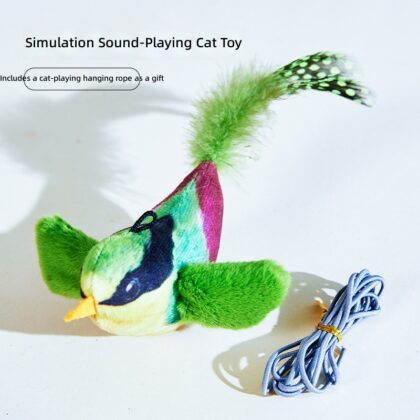 Cat toy simulation bird sound self-hi to relieve boredom and consume physical strength to tease cat stick can be hung into a baby cat toy