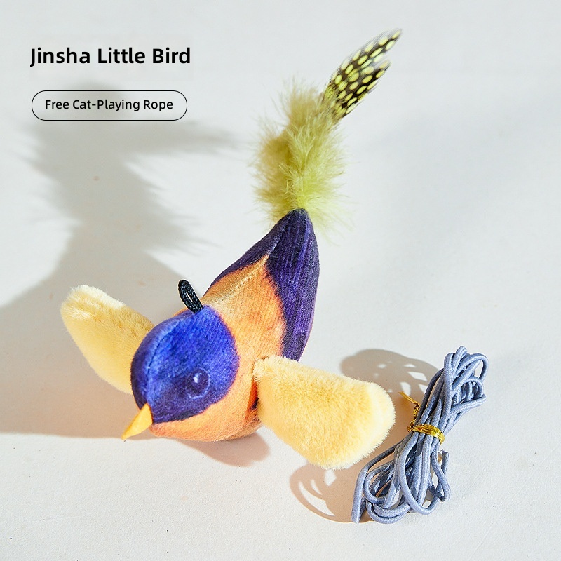 Cat toy simulation bird sound self-hi to relieve boredom and consume physical strength to tease cat stick can be hung into a baby cat toy - Image 7