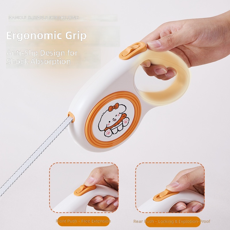 New Retractable Leash Cute Illustration Pattern Dog Leash Automatic Retractable Dog Leash Cross-Border Wholesale - Image 2