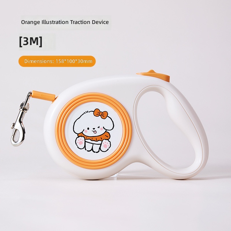 New Retractable Leash Cute Illustration Pattern Dog Leash Automatic Retractable Dog Leash Cross-Border Wholesale - Image 6