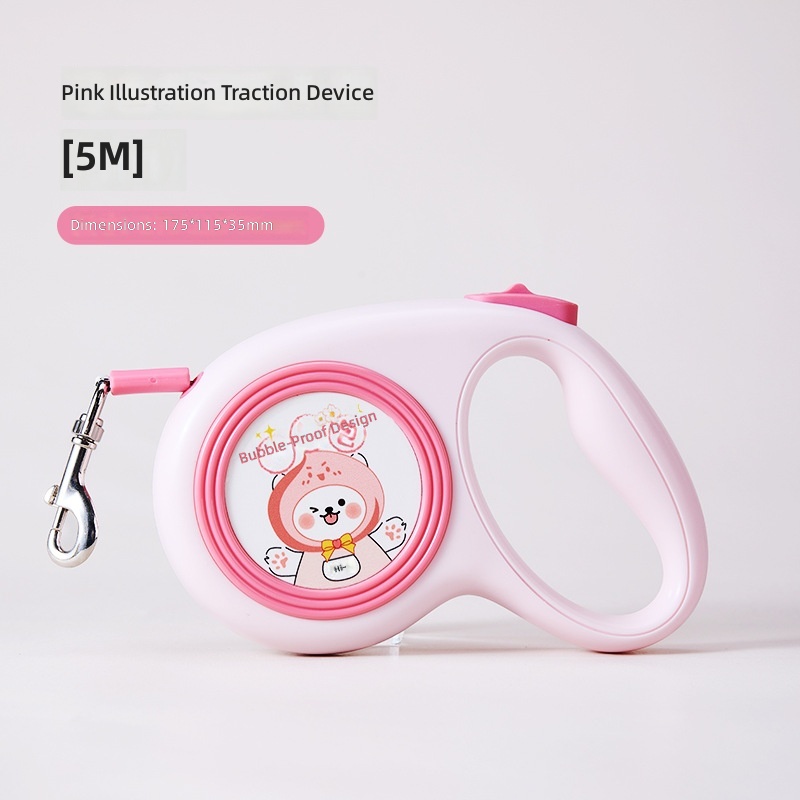 New Retractable Leash Cute Illustration Pattern Dog Leash Automatic Retractable Dog Leash Cross-Border Wholesale - Image 7