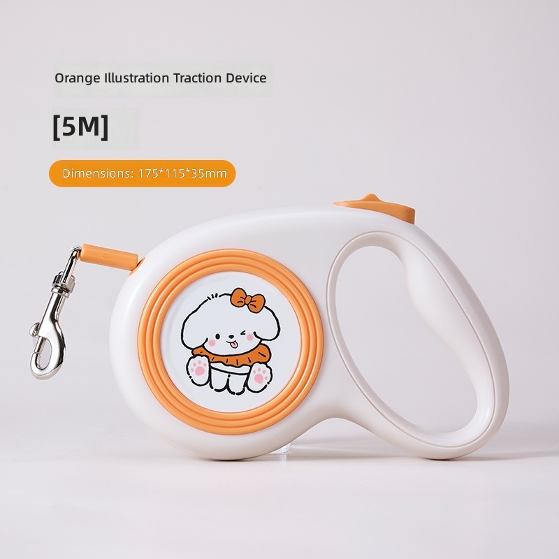 New Retractable Leash Cute Illustration Pattern Dog Leash Automatic Retractable Dog Leash Cross-Border Wholesale - Image 8