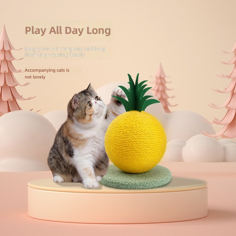 Cat scratch board sisal ball fruit toys small and medium cat claw grinding supplies from hi grinding toy in stock wholesale - Image 3