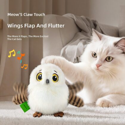 Cat Toy Cat Simulation Bird Shaking Bird Self-Pleasure to Relieve Boredom Electric Chirping and Sounding Sparrow Automatic Cat Teasing Artifact