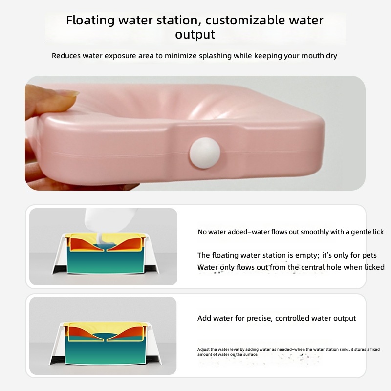Dog Bowl, Drinking Bowl, Non-Wet Mouth, Floating Basin, Buoyant Drinking Fountain, Cat Water Bowl, Neck Protector, Cat Pet Anti-Knock over - Image 4