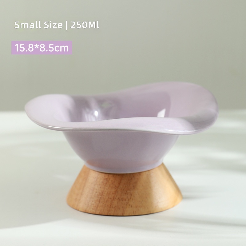 New Cat Tall Wooden Seat Ceramic Bowl to Protect Cervical Spinee, Dog Bowl, Dog Rice Bowl, Cat Food Bowl, Anti-Knock Drinking Bowl - Image 11