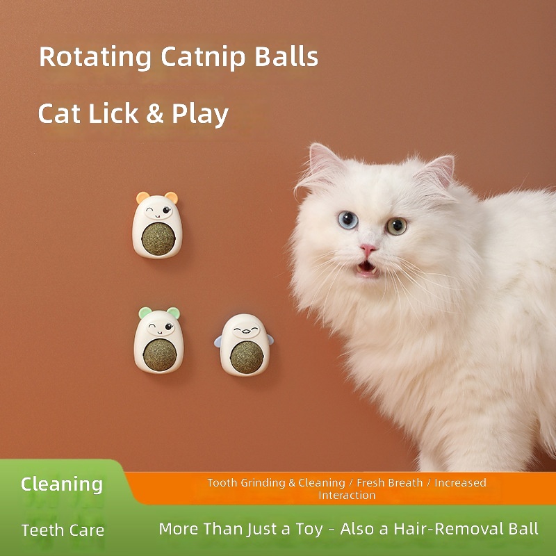 Cross-border Explosions Catnip Ball Wholesale Rotating Lollipop Molar Toy into Cat Special Polygonum Xypi Cat Snacks