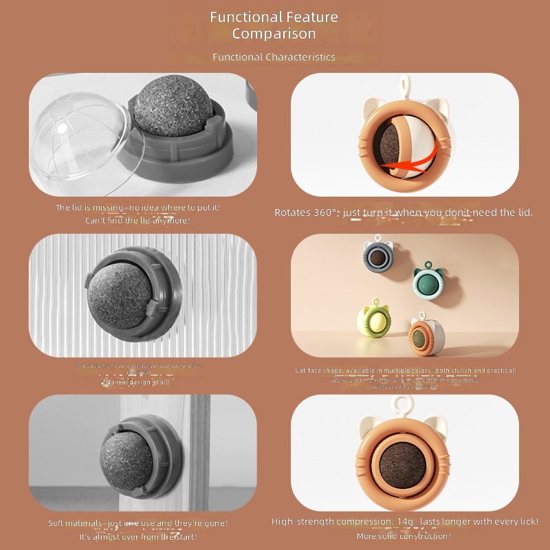 Cross-border Explosions Catnip Ball Wholesale Rotating Lollipop Molar Toy into Cat Special Polygonum Xypi Cat Snacks - Image 4