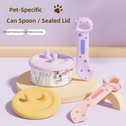 New pet cat can spoon cat multifunctional can opener pet wet food feeding spoon open lid cat spoon suit