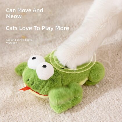Electric Cat Toy, Self-Pleasure and Boredom Relief Artifact, Small Frog Sounding Cat Toy Ball, Automatic Cat Teasing Stick, Cross-Border Wholesale