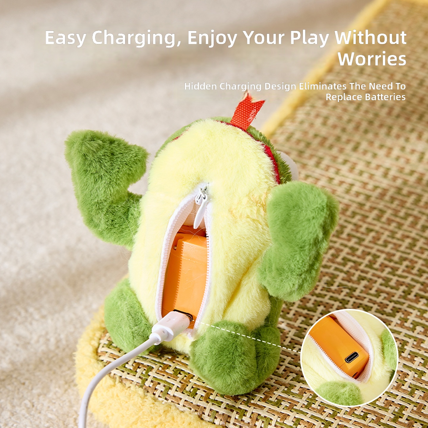 Electric Cat Toy, Self-Pleasure and Boredom Relief Artifact, Small Frog Sounding Cat Toy Ball, Automatic Cat Teasing Stick, Cross-Border Wholesale - Image 3