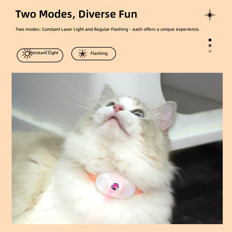 Cross-border New Product TikTok Explosions Cat Laser Collar Pet Toy Cat Self-relief Laser Cat Teaser - Image 3