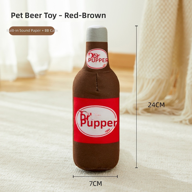 New Dog Toy Simulation Wine Bottle Containing Sound Paper Sound Molar Toy Washable Bite Resistant Toy Wholesale - Image 11