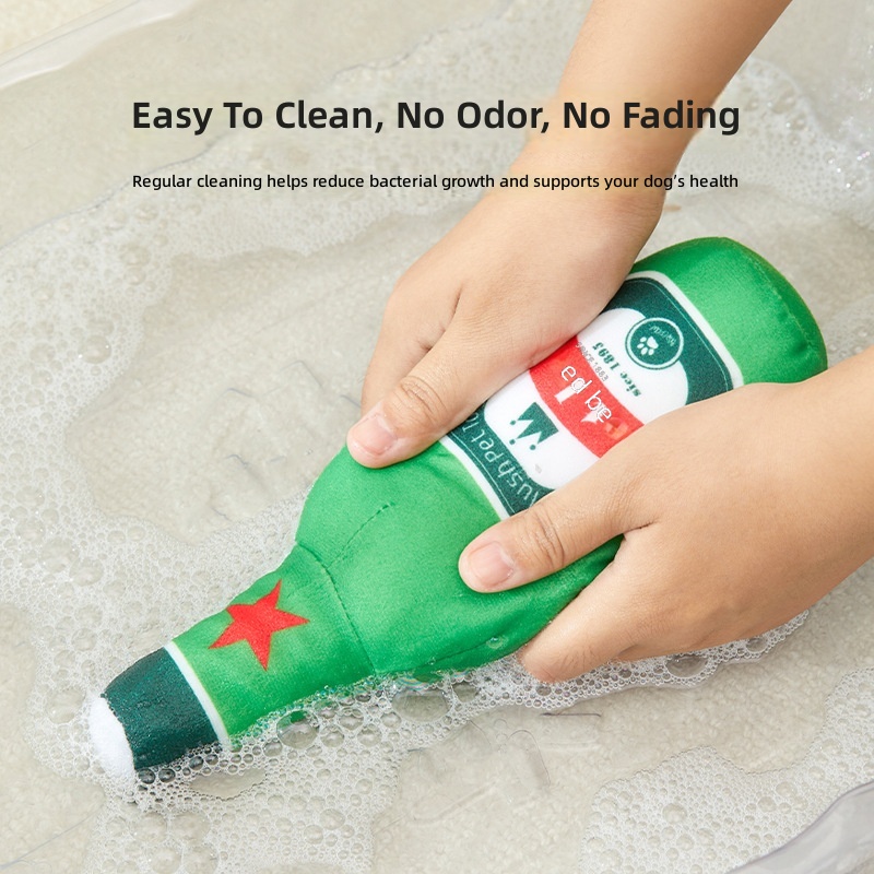 New Dog Toy Simulation Wine Bottle Containing Sound Paper Sound Molar Toy Washable Bite Resistant Toy Wholesale - Image 2