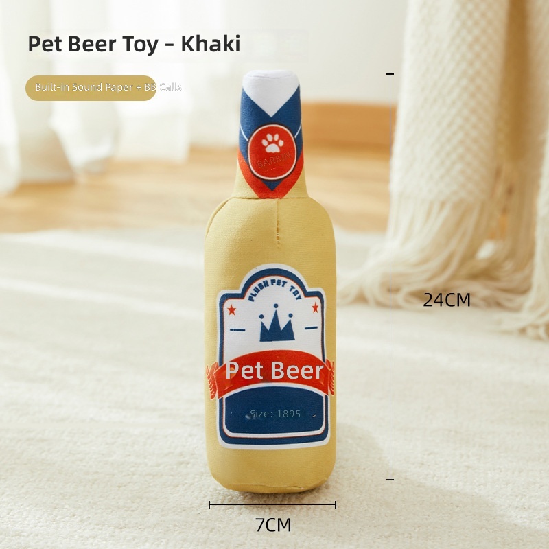 New Dog Toy Simulation Wine Bottle Containing Sound Paper Sound Molar Toy Washable Bite Resistant Toy Wholesale - Image 6