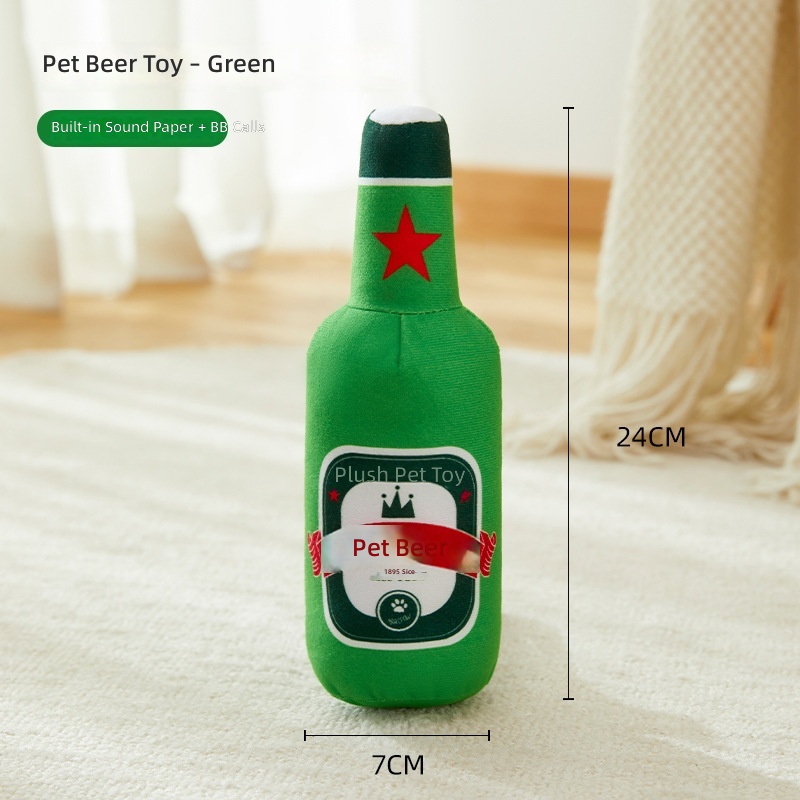 New Dog Toy Simulation Wine Bottle Containing Sound Paper Sound Molar Toy Washable Bite Resistant Toy Wholesale - Image 10