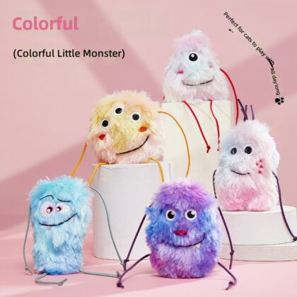 Cat toy cat artifact can sound resistant to bite from hi to relieve boredom plush cute little monster dog toy wholesale