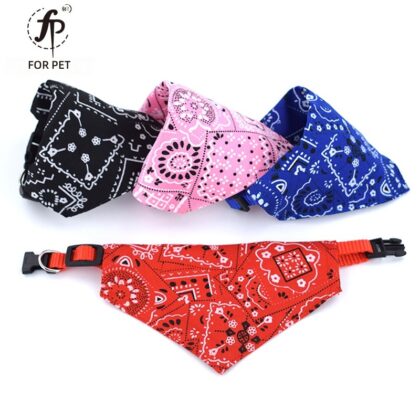 Pet Supplies Pet Saliva Towel Printed Pet Dog Collar Cat Triangle Towel Collar Pet Triangle Towel