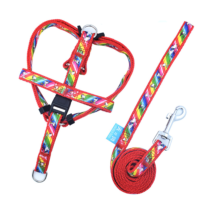 Dog Leash Chest Strap Dog Walking Rope Pet Supplies Dog Leash Color Printed Small Dog Walking Rope - Image 13