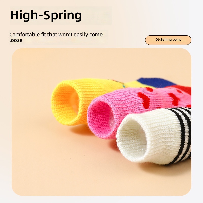 Dog socks anti-dirty non-slip dog foot cover does not fall off small and medium-sized dog leg cover Teddy cat pet shoes anti-scratch - Image 3
