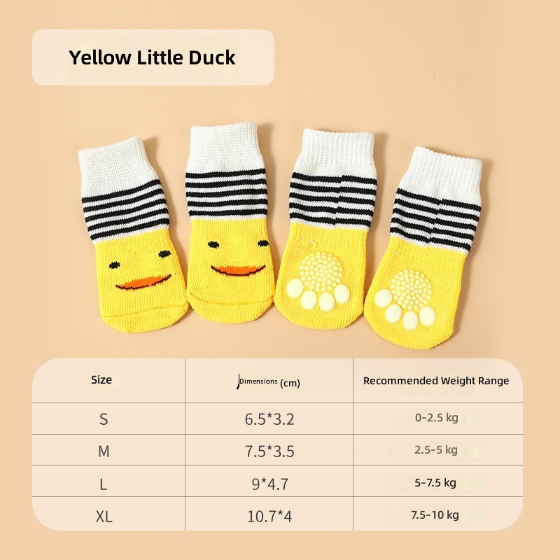 Dog socks anti-dirty non-slip dog foot cover does not fall off small and medium-sized dog leg cover Teddy cat pet shoes anti-scratch - Image 6