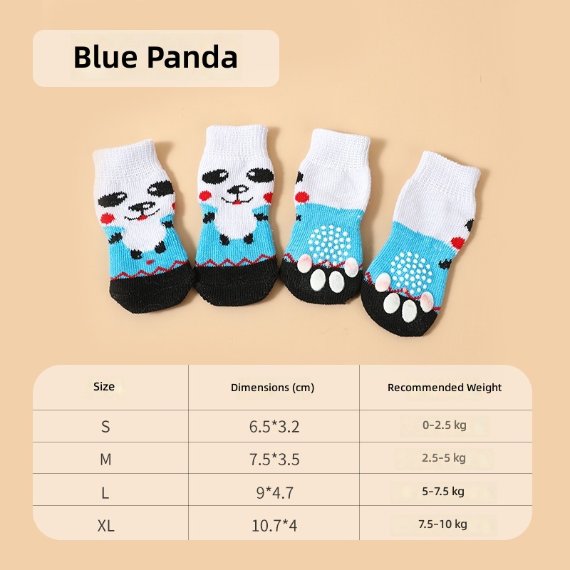 Dog socks anti-dirty non-slip dog foot cover does not fall off small and medium-sized dog leg cover Teddy cat pet shoes anti-scratch - Image 7