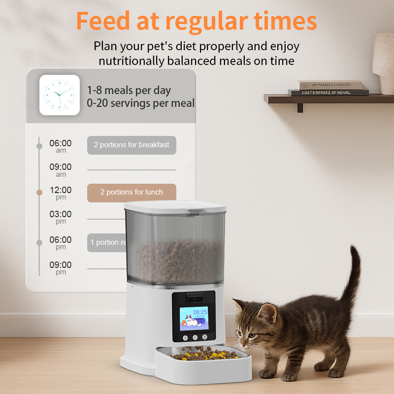 Cross-border pet automatic feeder with camera 6L large capacity remote monitoring cat and dog smart feeder wholesale - Image 3