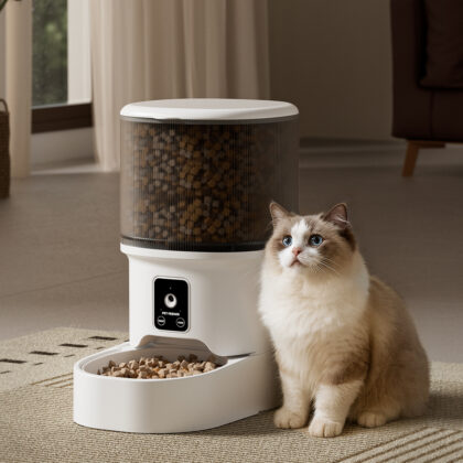 Smart Pet Automatic Feeder, 4L Large Capacity, HD Video Interaction, Automatic Cat Feeder, Pet Supplies
