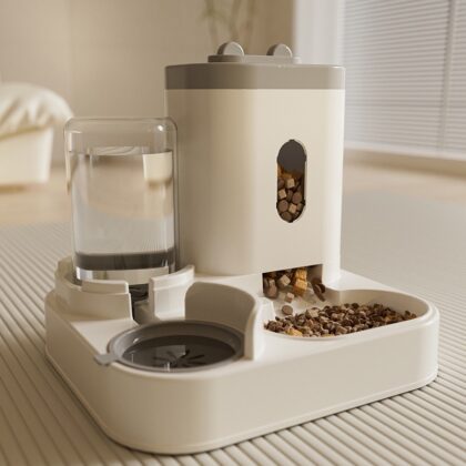 Cross-border New Automatic Cat Feeder Dog Bowl Pet Bowl Cat Basin Two-in-One Water Dispenser Cat Bowl Pet Supplies