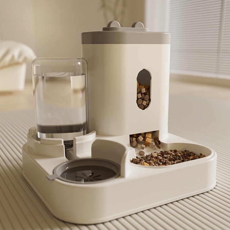 Cross-border New Automatic Cat Feeder Dog Bowl Pet Bowl Cat Basin Two-in-One Water Dispenser Cat Bowl Pet Supplies