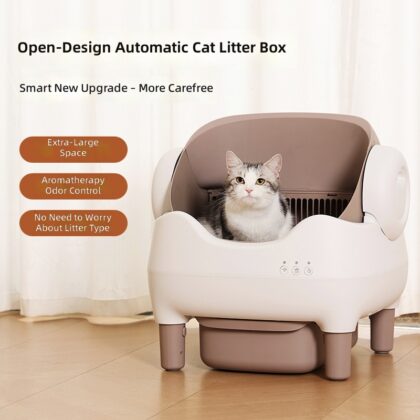 Intelligent cat litter box automatic cat litter box anti-splash open easy-to-clean cat toilet automatic excrement shoveling machine