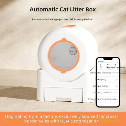 Intelligent cat litter box oversized, fully enclosed, splash-proof, fully automatic cleaning and deodorization electric cat toilet