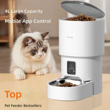 Factory direct new wifi pet intelligent automatic feeder timing quantitative feeding machine remote feeding machine