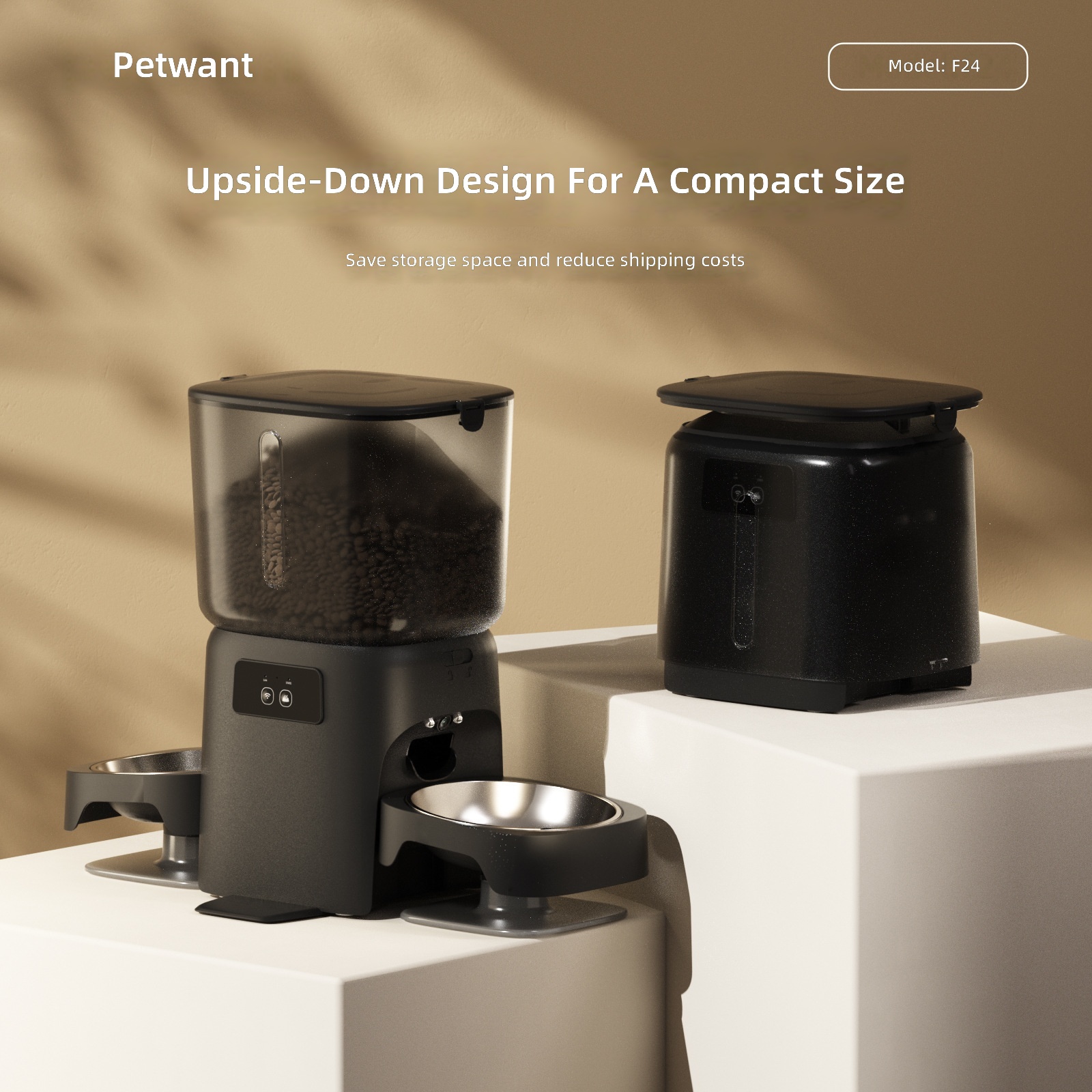 Cross-border 6L Double Bowl Cat Feeder Camera Voice WIFIAPP Long Endurance Pet Smart Feeder - Image 2