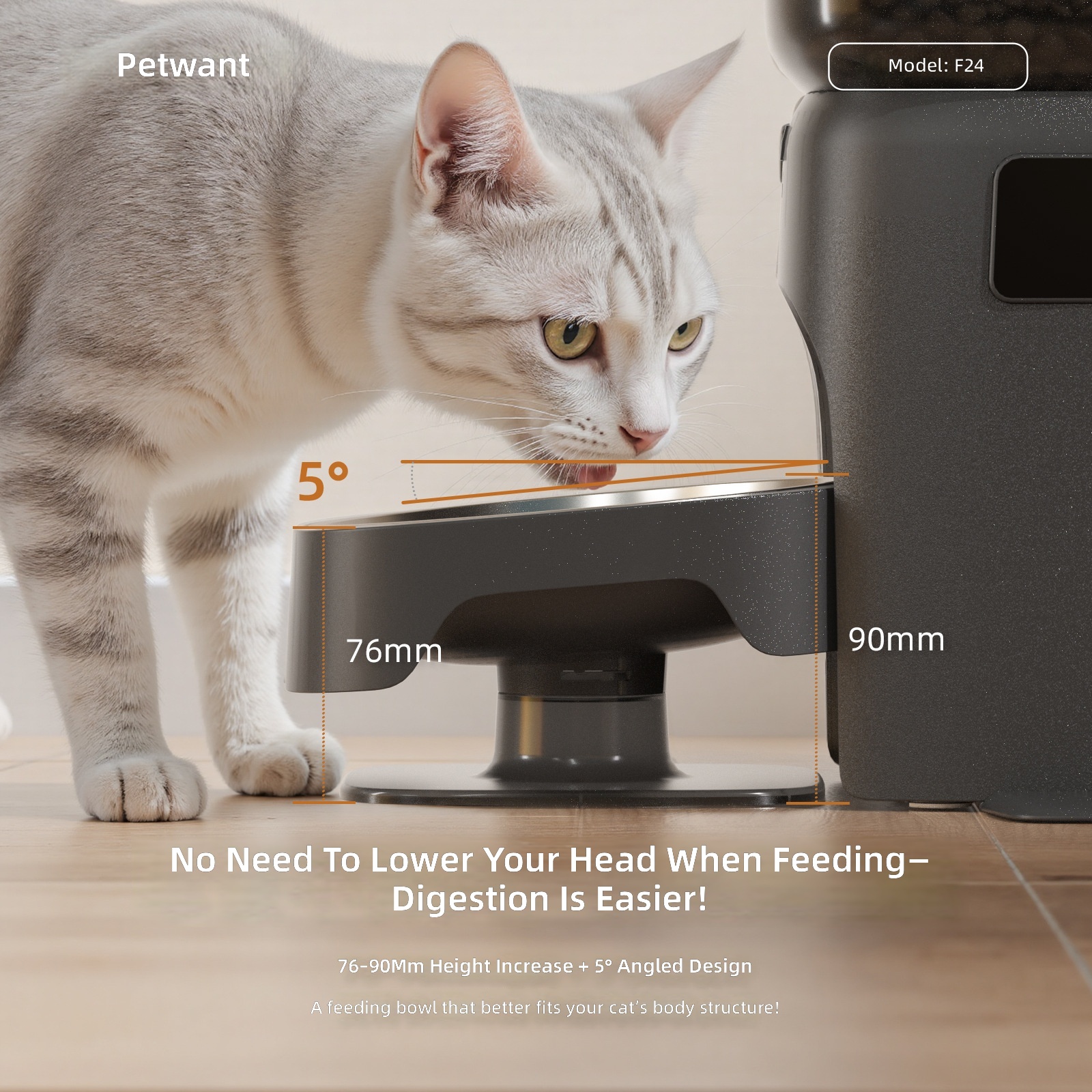 Cross-border 6L Double Bowl Cat Feeder Camera Voice WIFIAPP Long Endurance Pet Smart Feeder - Image 3