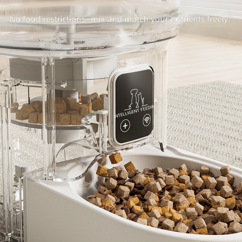 Pet Automatic Feeder, Smartphone WiFi & Bluetooth Timed Feeding Control, Smart Food Dispenser, Cat Pet Supplies - Image 4