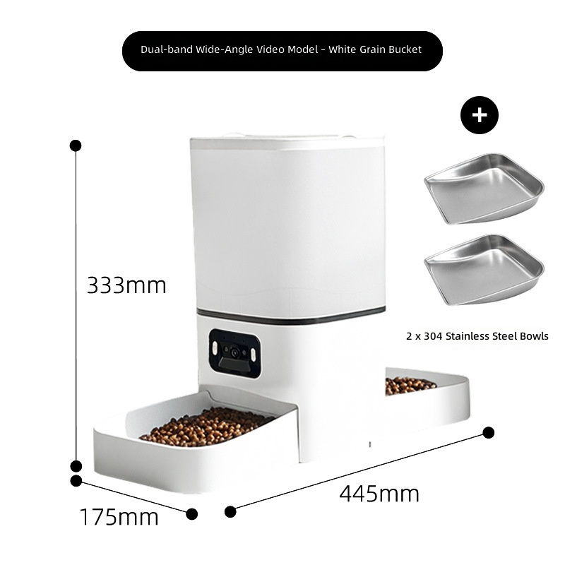 Amazon New Pet Dual-Bowl Automatic Feeder Cat and Dog Food Dispenser Smart Dog Bowl - Image 11
