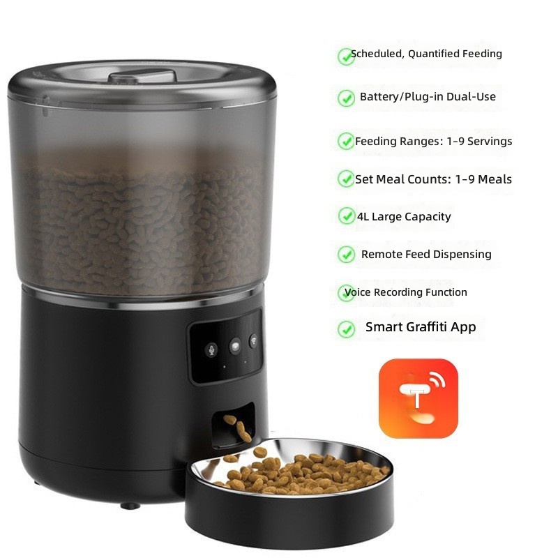 Pet Intelligent Automatic Feeder 4L Smart Mobile Phone Timing Quantitative Remote Feeding Cat and Dog Feeding Machine Manufacturer - Image 11