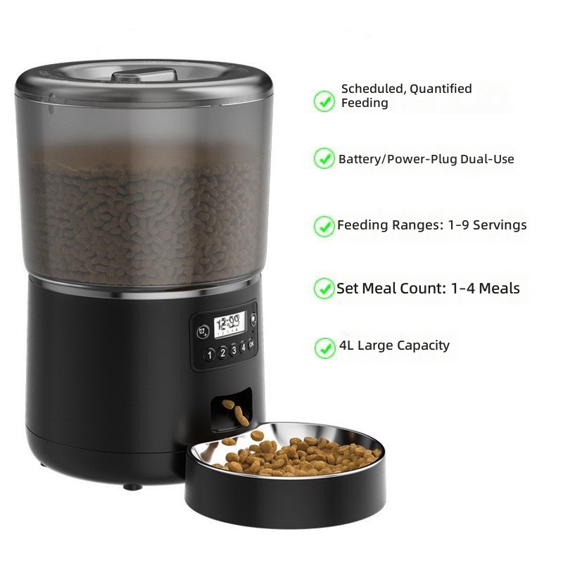 Pet Intelligent Automatic Feeder 4L Smart Mobile Phone Timing Quantitative Remote Feeding Cat and Dog Feeding Machine Manufacturer - Image 6