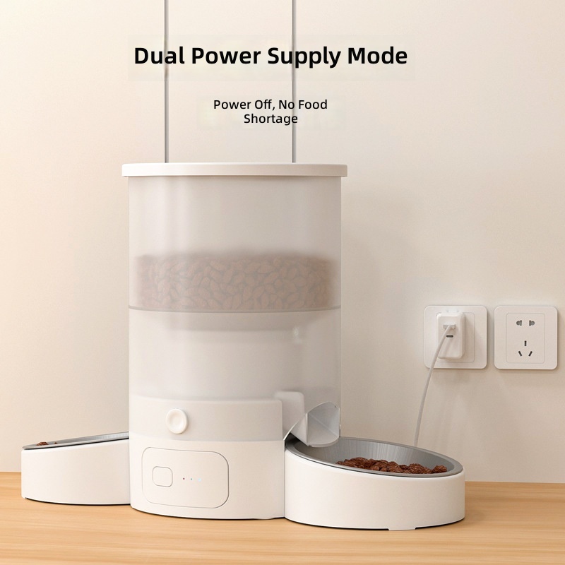 Habas Pet Automatic Feeder: Smart, Large-Capacity Food Dispenser for Cats and Dogs with Timer, Portion Control, and Remote App Management - Image 3
