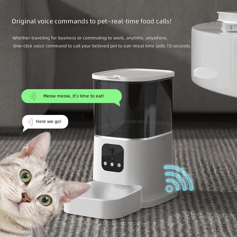 Pet Intelligent Feeder Dog Feeder Timing Quantitative 6L Feeder wifi Cat Automatic Feeder