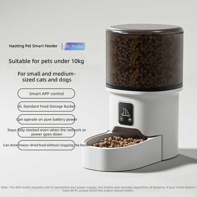 Smart Pet Automatic Feeder, 4L Large Capacity, HD Video Interaction, Automatic Cat Feeder, Pet Supplies - Image 6