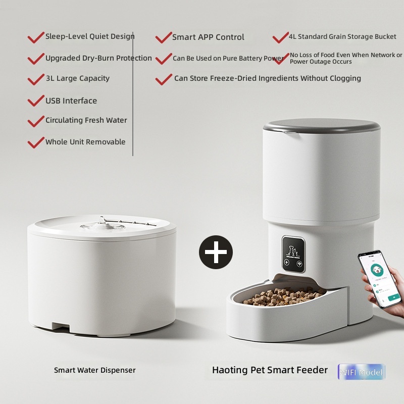 Smart Pet Automatic Feeder, 4L Large Capacity, HD Video Interaction, Automatic Cat Feeder, Pet Supplies - Image 7