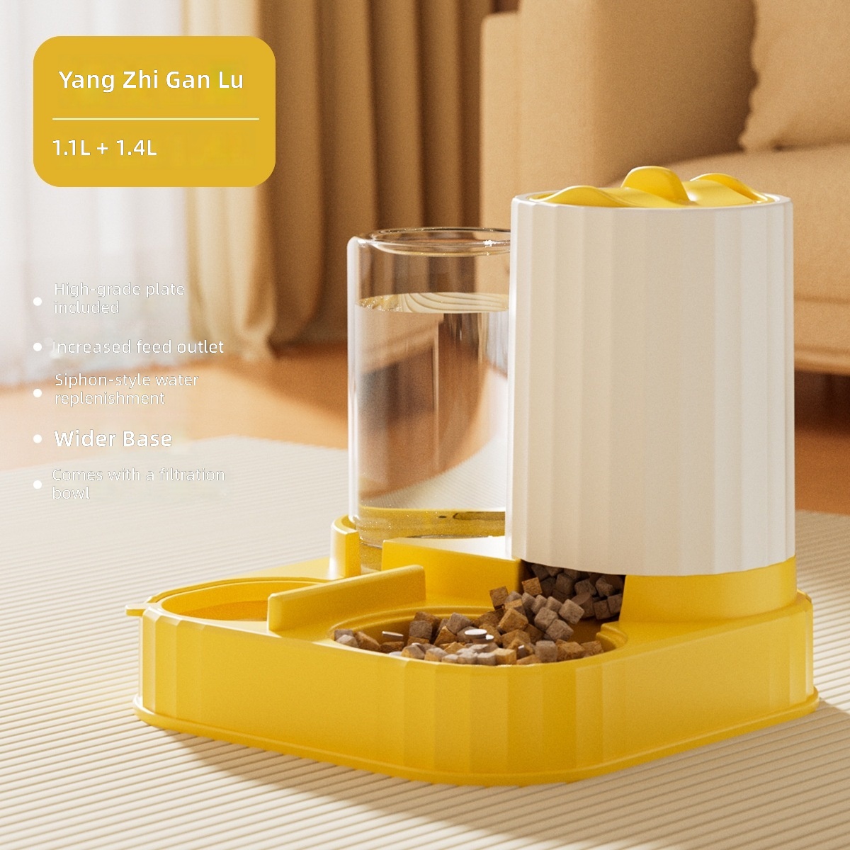 Cross-border New Automatic Cat Feeder Dog Bowl Pet Bowl Cat Basin Two-in-One Water Dispenser Cat Bowl Pet Supplies - Image 14