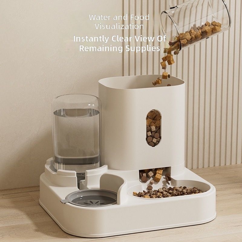 Cross-border New Automatic Cat Feeder Dog Bowl Pet Bowl Cat Basin Two-in-One Water Dispenser Cat Bowl Pet Supplies - Image 3