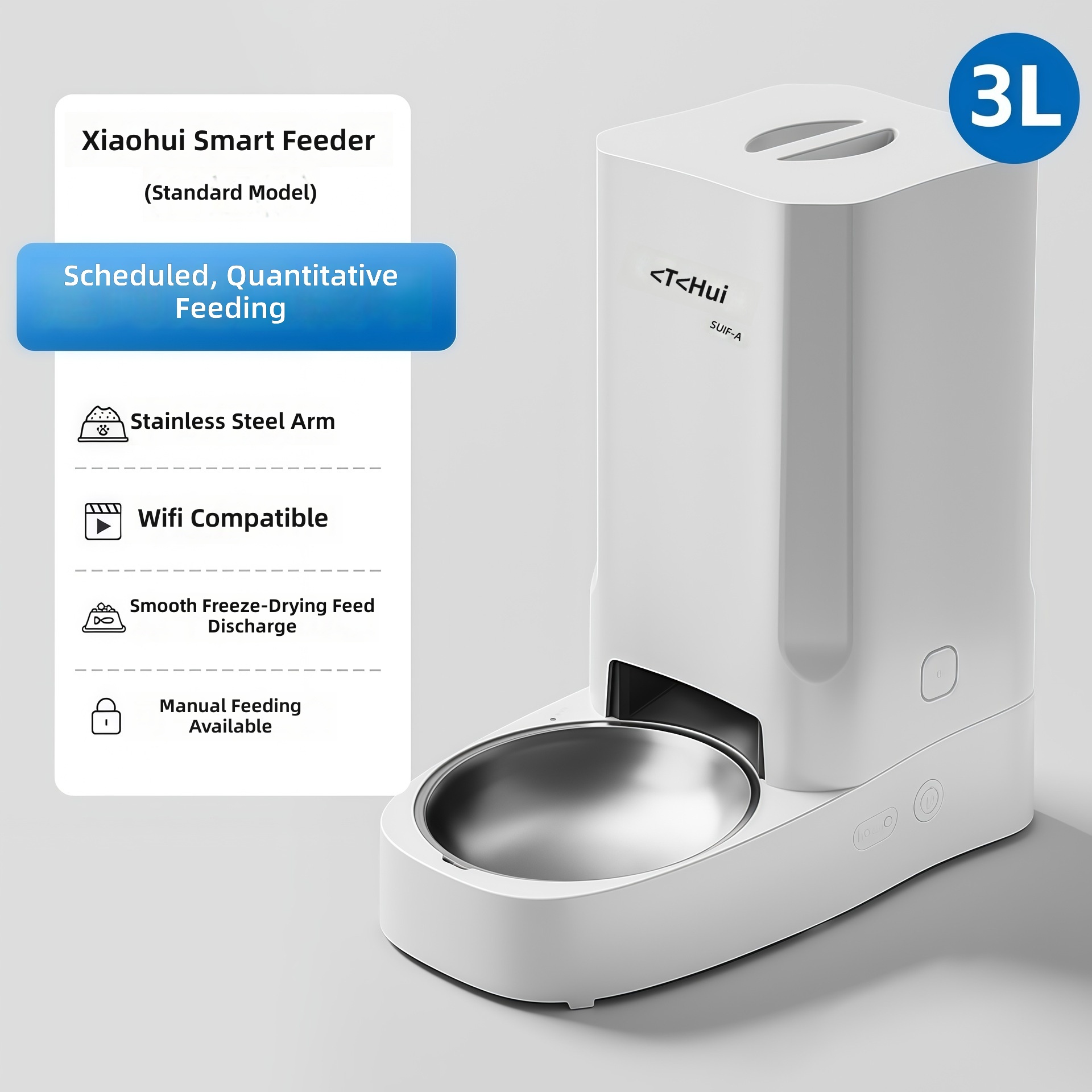 Fully Automatic Pet Feeder with Remote App Control, Scheduled Feeding, and Video Monitoring; Smart Food Dispenser Compatible with Cats and Dogs - Image 10