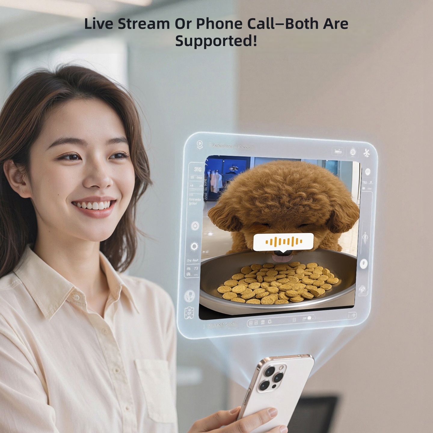 Pet Smart Feeder Large Capacity Cat Dog Smart Video Interactive Automatic Feeder Pet Supplies - Image 3