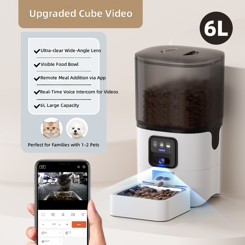 Automatic Pet Feeders for Cats and Dogs, Smart Timed & Portion-Controlled Dispenser for Cat and Dog Food, with Video Monitoring Feature - Image 9