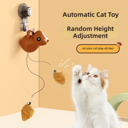 Pet Smart Lifting Cat Toy Electric Squirrel Hanging Cat Ball Cat Self-Hei-Jieyou Artifact Cross-border Wholesale